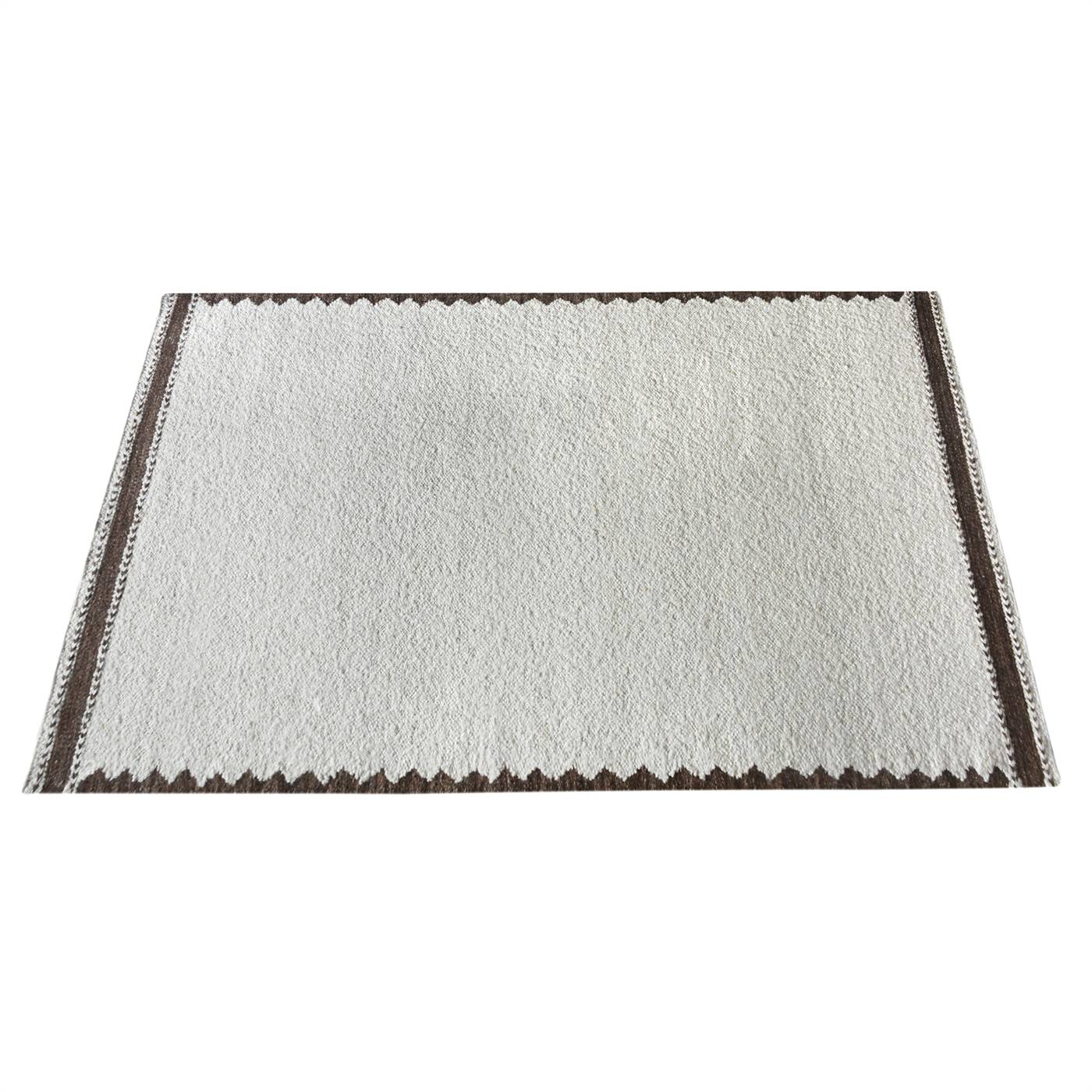 Area Rug, Bedroom Rug, Living Room Rug, Living Area Rug, Indian Rug, Office Carpet, Office Rug, Shop Rug Online, Natural White, Brown, Wool, Punja Kelim, Punja, Flat Weave, Traditional 