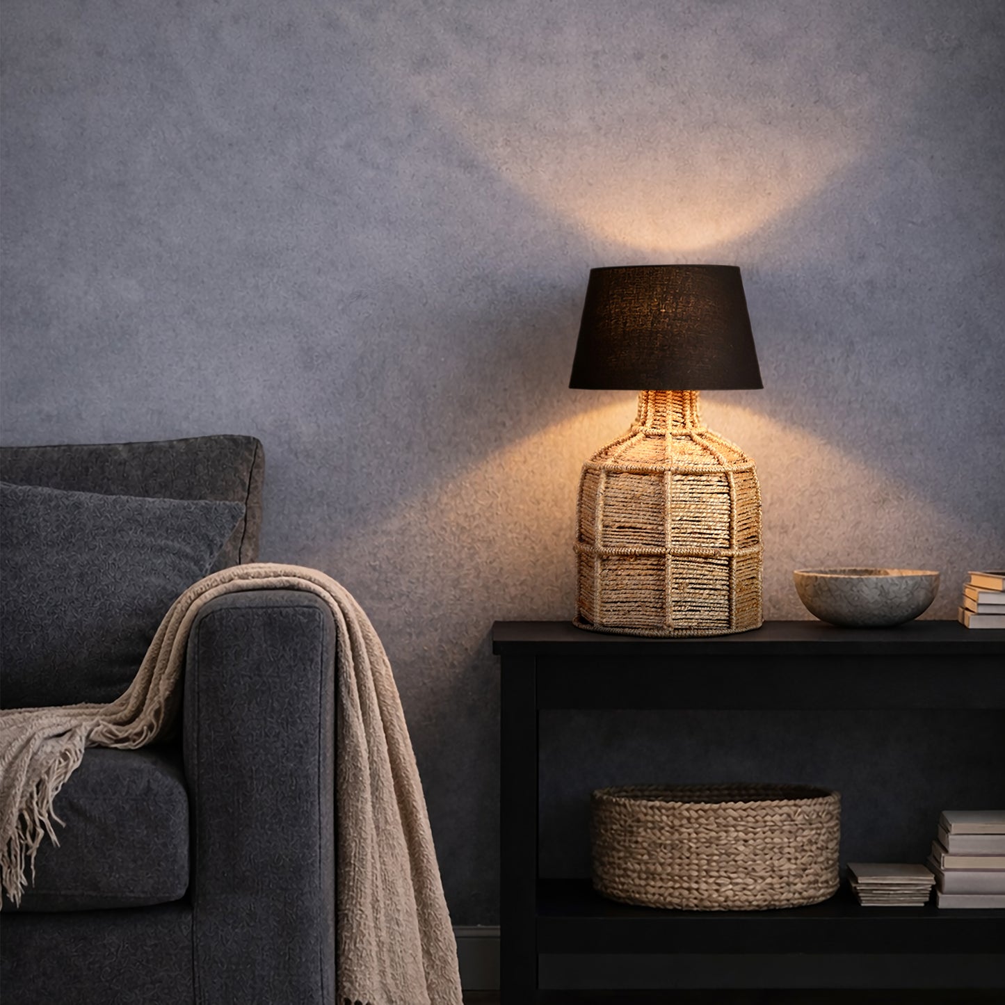 ALERA TABLE LAMP - NATURAL - HAND MADE - JUTE