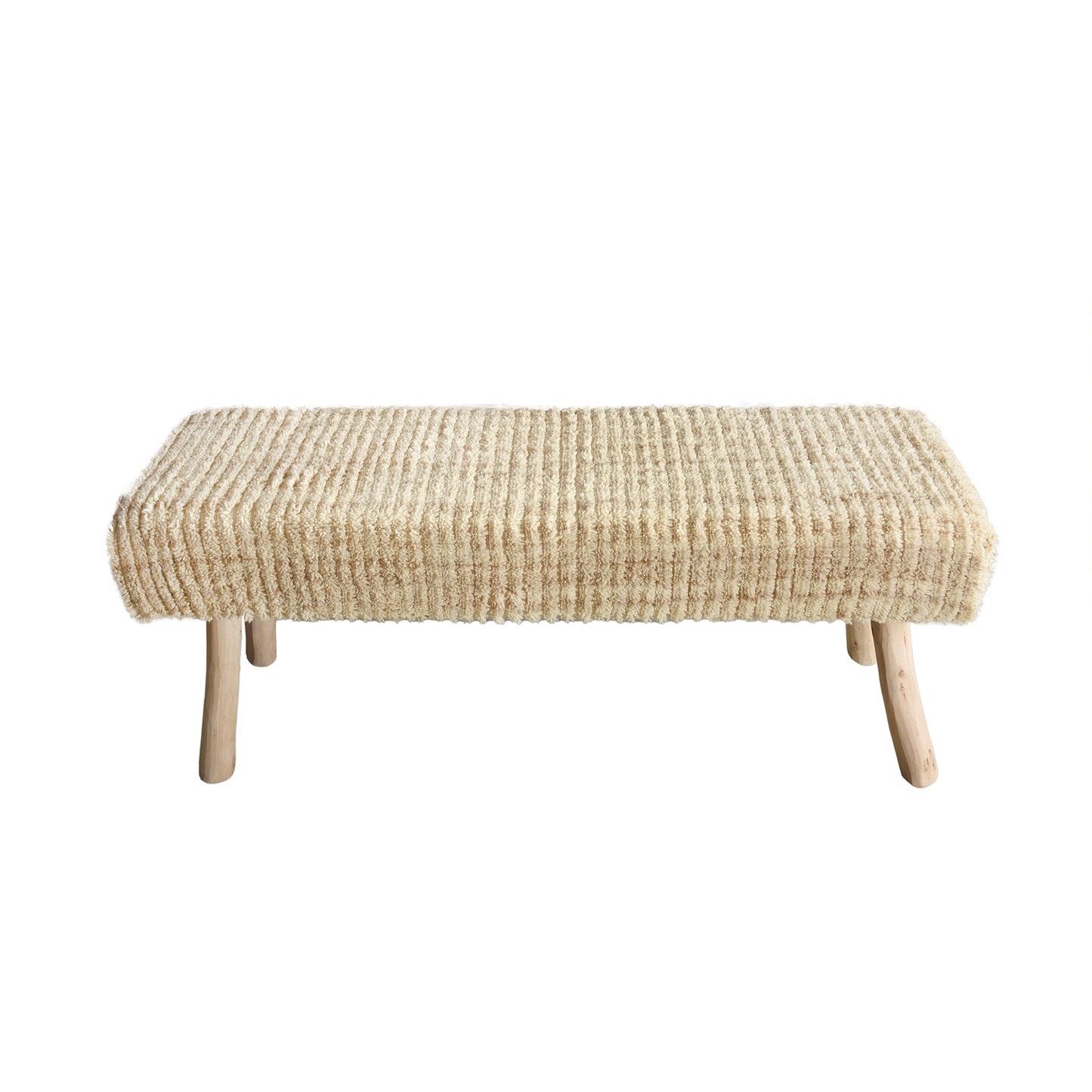 ALLEGAN BENCH - BEIGE - HAND WOVEN - WOOL