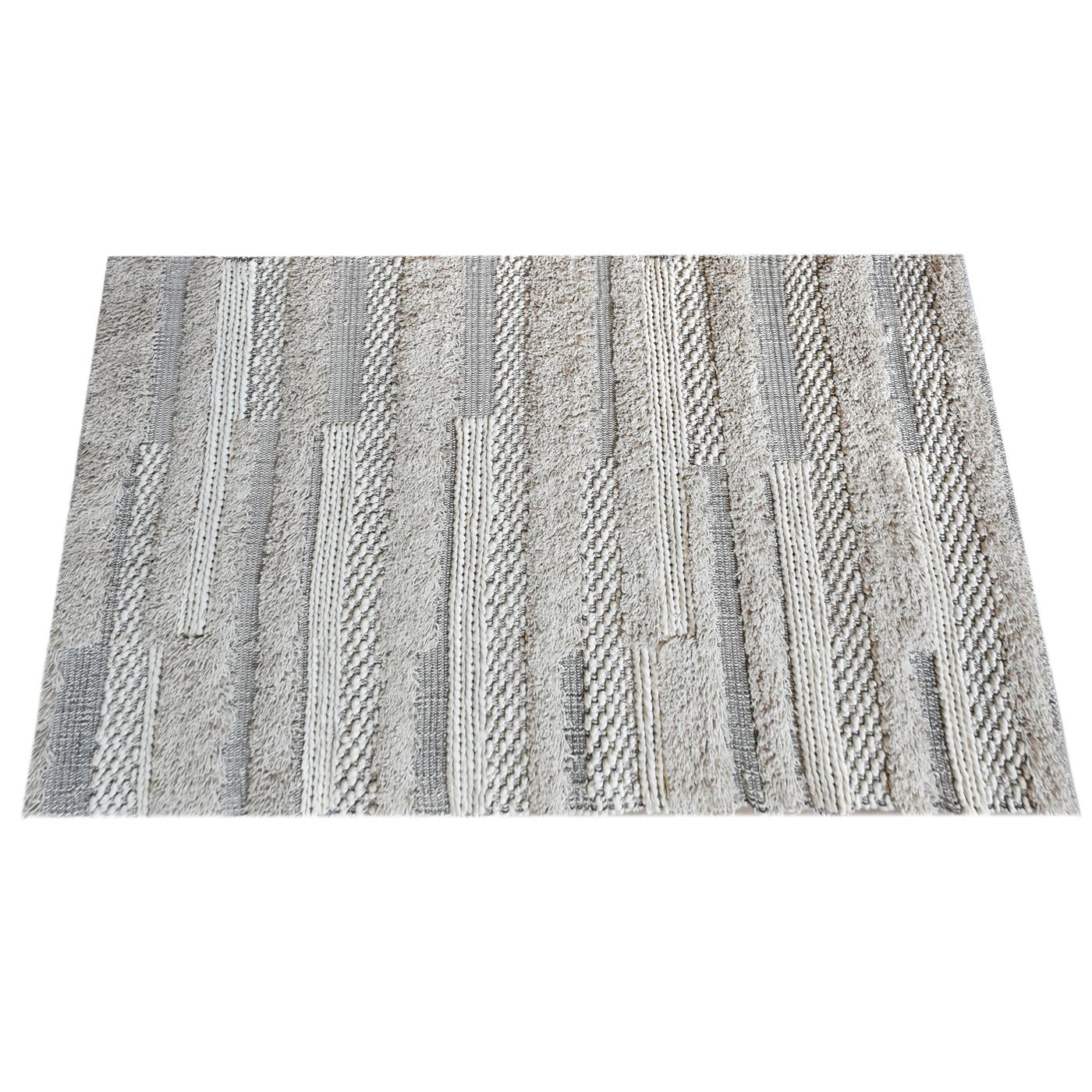 Area Rug, Bedroom Rug, Living Room Rug, Living Area Rug, Indian Rug, Office Carpet, Office Rug, Shop Rug Online, Cotton, Rag, Natural White, Pitloom, Cut And Loop, textured 