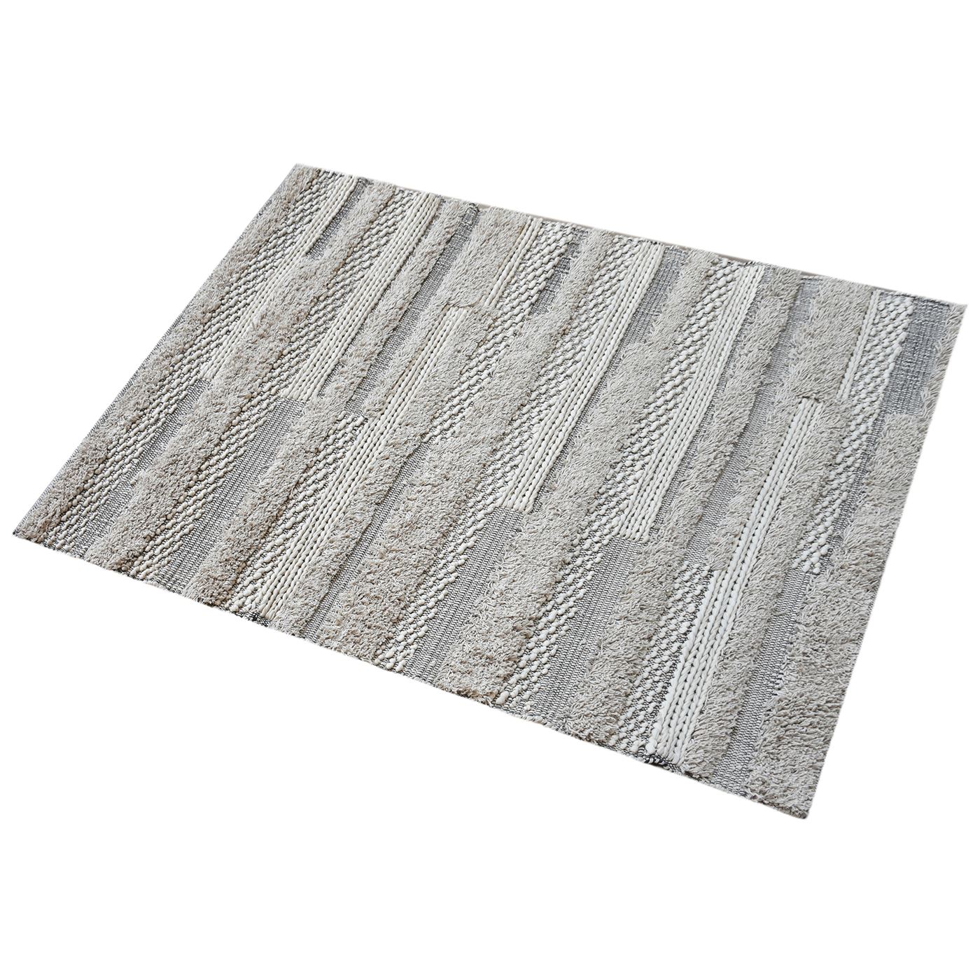 Area Rug, Bedroom Rug, Living Room Rug, Living Area Rug, Indian Rug, Office Carpet, Office Rug, Shop Rug Online, Cotton, Rag, Natural White, Pitloom, Cut And Loop, textured 