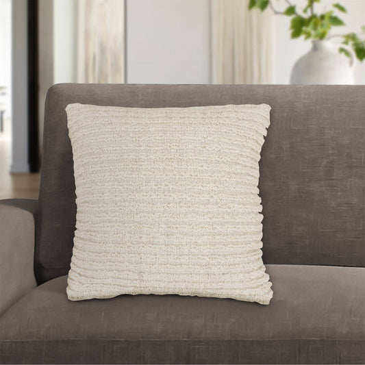 Altoga Cushion, 45x45 cm, Natural White, Wool, Hand Woven, Handwoven, All Loop