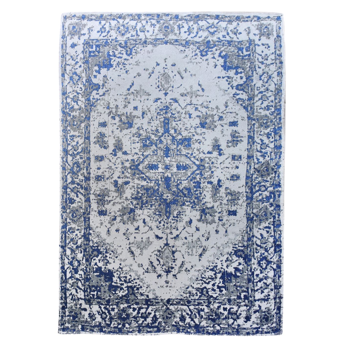 Area Rug, Bedroom Rug, Living Room Rug, Living Area Rug, Indian Rug, Office Carpet, Office Rug, Shop Rug Online, Polypropylene, Natural White, Grey, Blue, Jaquard Durry, Flat Weave, Traditional