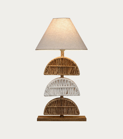 AMANT LAMP - NATURAL/IVORY - HAND MADE - JUTE/WOOL