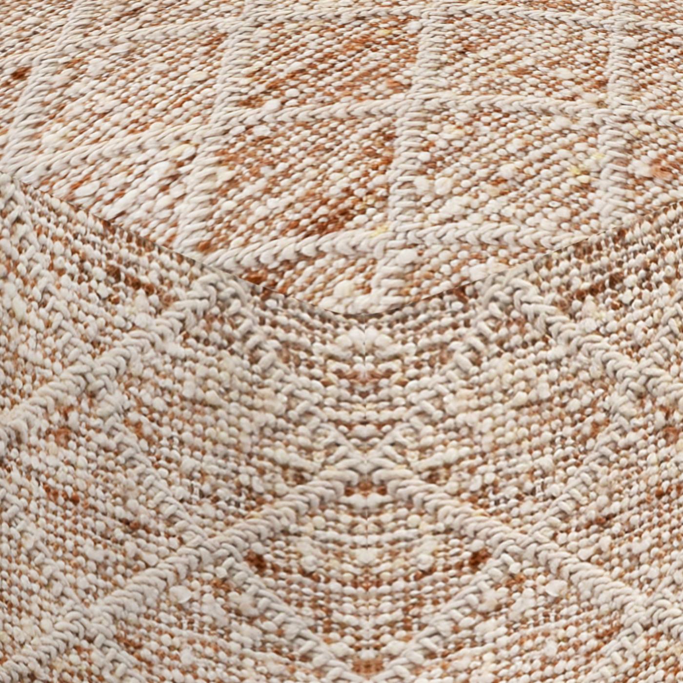 Ambler Pouf, 40x40x40 cm, Natural, Natural White, Wool, Jute, Punja Kelim, Punja, Flat Weave
