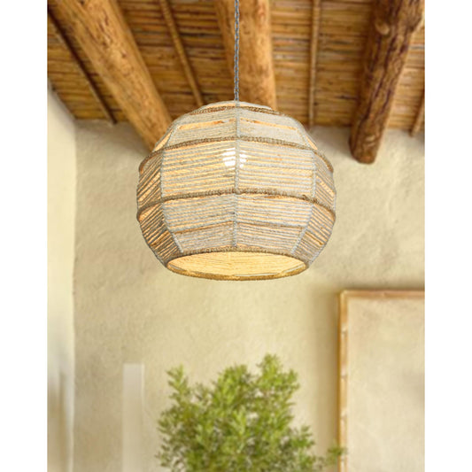 AMERICO LAMP - IVORY/NATURAL - HAND MADE - JUTE