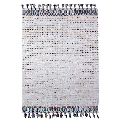 Area Rug, Bedroom Rug, Living Room Rug, Living Area Rug, Indian Rug, Office Carpet, Office Rug, Shop Rug Online, Cotton, Natural White, Charcoal, Pitloom, All Cut, Plain