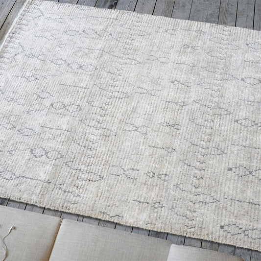 Area Rug, Bedroom Rug, Living Room Rug, Living Area Rug, Indian Rug, Office Carpet, Office Rug, Shop Rug Online, Wool, Viscose, Natural White, Grey, Hand knotted, All Cut, Traditional