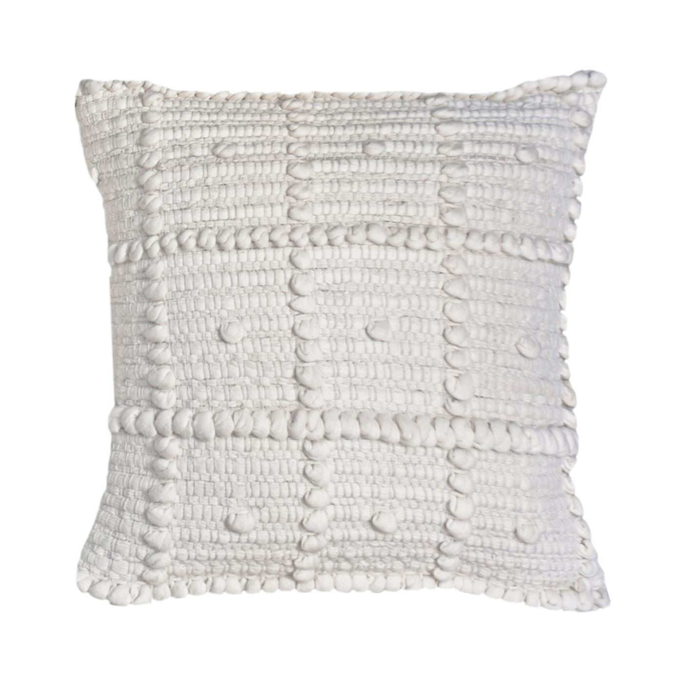 Arrino Pillow, Cotton, Natural White, Pitloom, All Loop