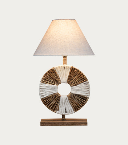 ARUNA LAMP - NATURAL/IVORY - HAND MADE - JUTE/WOOL