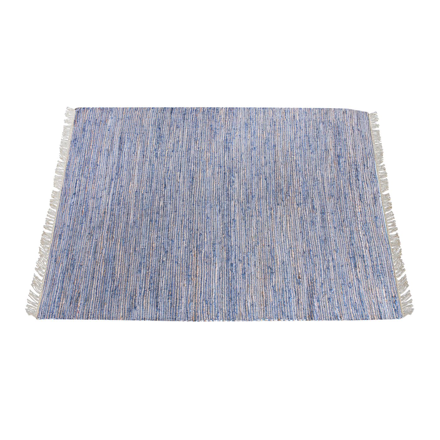 Area Rug, Bedroom Rug, Living Room Rug, Living Area Rug, Indian Rug, Office Carpet, Office Rug, Shop Rug Online, Hemp, Recycled Fabric, Blue, Pitloom, Flat Weave, Textured