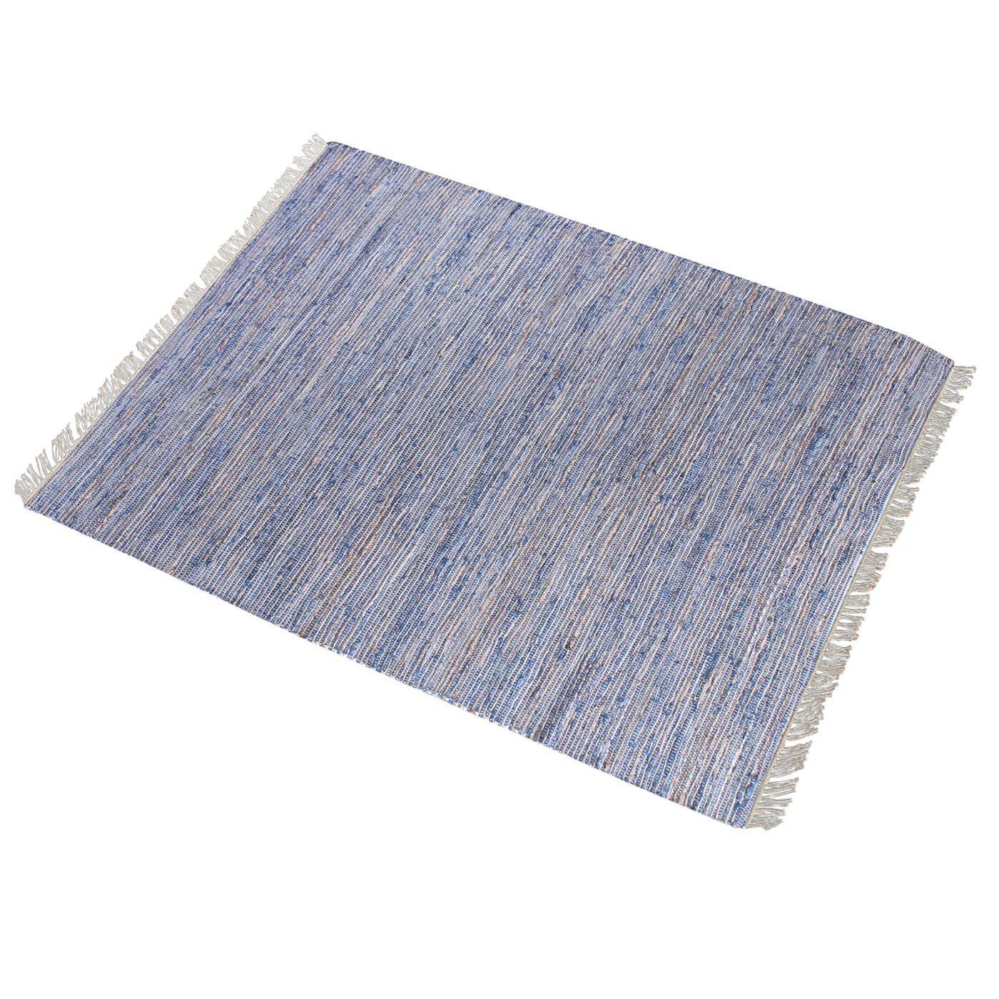 Area Rug, Bedroom Rug, Living Room Rug, Living Area Rug, Indian Rug, Office Carpet, Office Rug, Shop Rug Online, Hemp, Recycled Fabric, Blue, Pitloom, Flat Weave, Textured