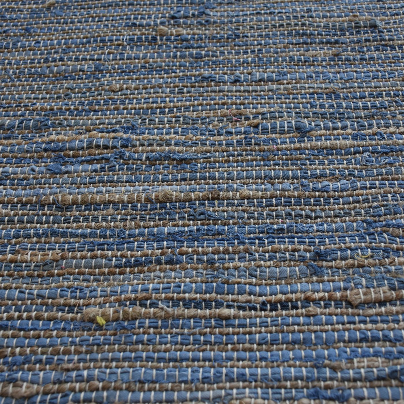 Area Rug, Bedroom Rug, Living Room Rug, Living Area Rug, Indian Rug, Office Carpet, Office Rug, Shop Rug Online, Hemp, Recycled Fabric, Blue, Pitloom, Flat Weave, Textured