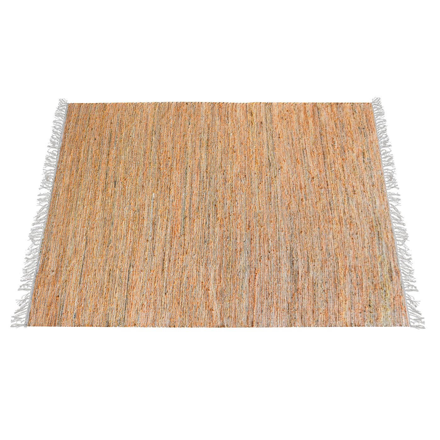 Area Rug, Bedroom Rug, Living Room Rug, Living Area Rug, Indian Rug, Office Carpet, Office Rug, Shop Rug Online, Hemp, Recycled Fabric, Orange, Pitloom, Flat Weave, Textured