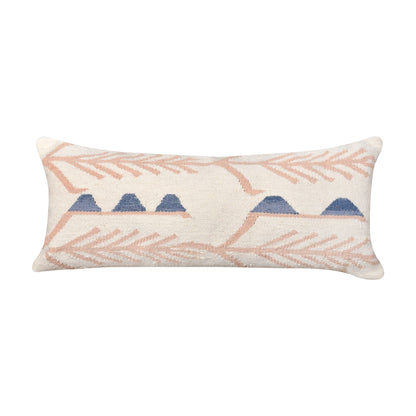 ASHBURTON LUMBER CUSHION - WOOL - IVORY/PEACH