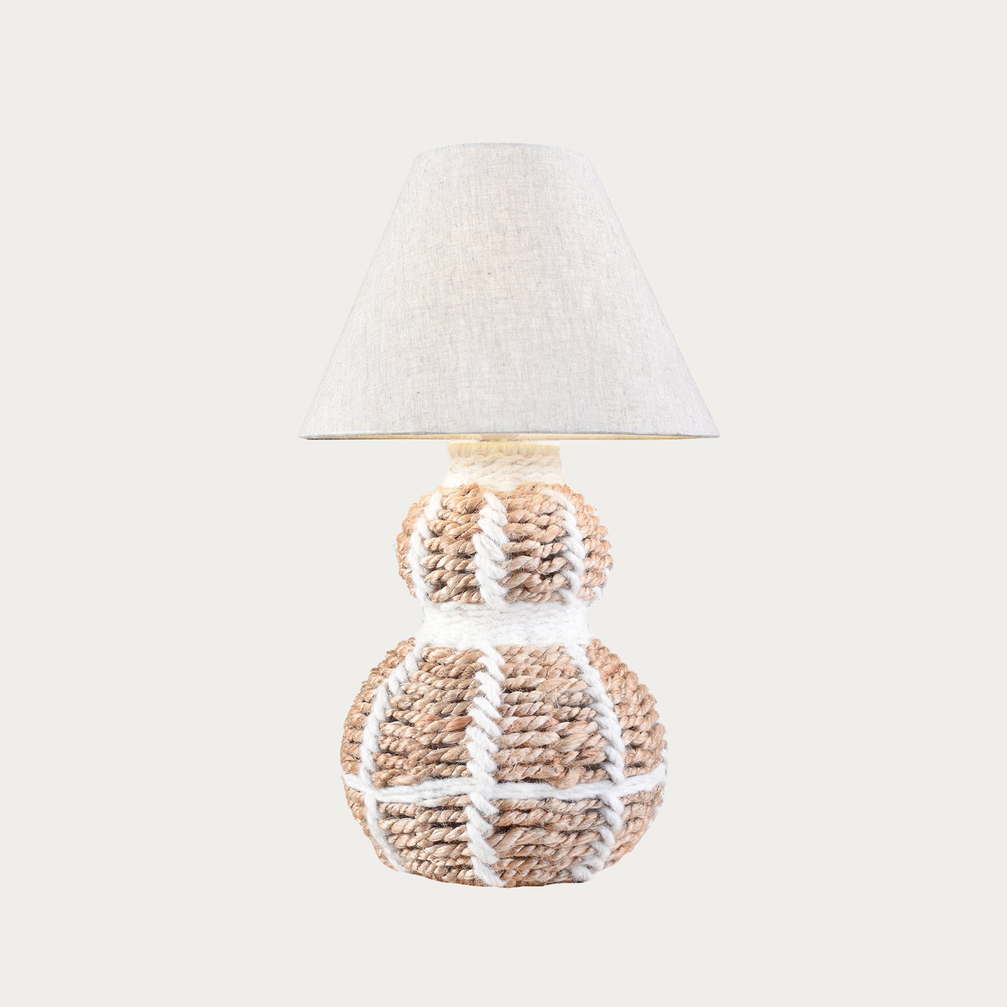 ASTERA TABLE LAMP - NATURAL/IVORY - HAND MADE - JUTE/WOOL