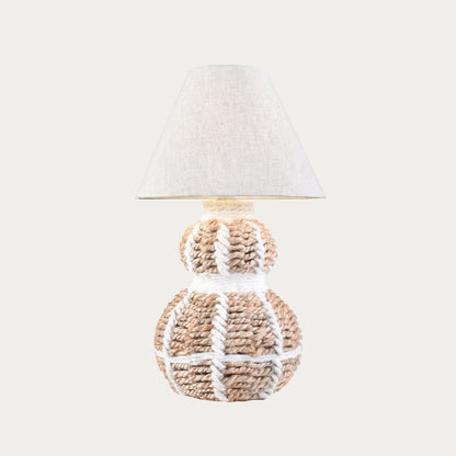 ASTERA TABLE LAMP - NATURAL/IVORY - HAND MADE - JUTE/WOOL