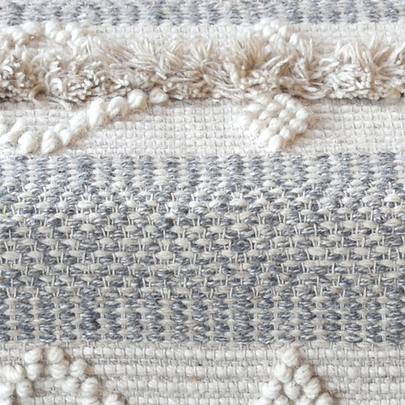 Atari Bench, Wool, Natural, Pitloom, Cut And Loop
