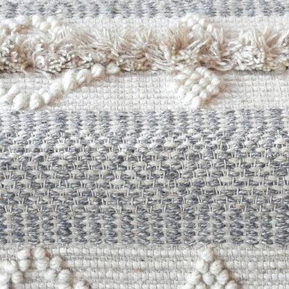 Atari Bench, Wool, Natural, Pitloom, Cut And Loop