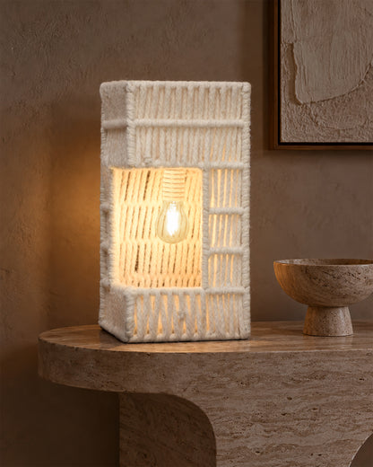AVENOR LAMP - IVORY - HAND MADE - WOOL