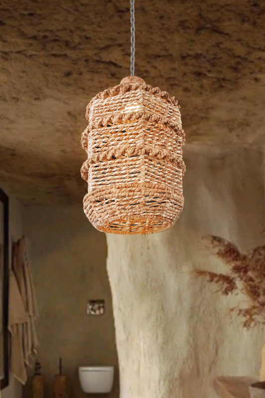 AZAMA LAMP - NATURAL/IVORY - HAND MADE - JUTE