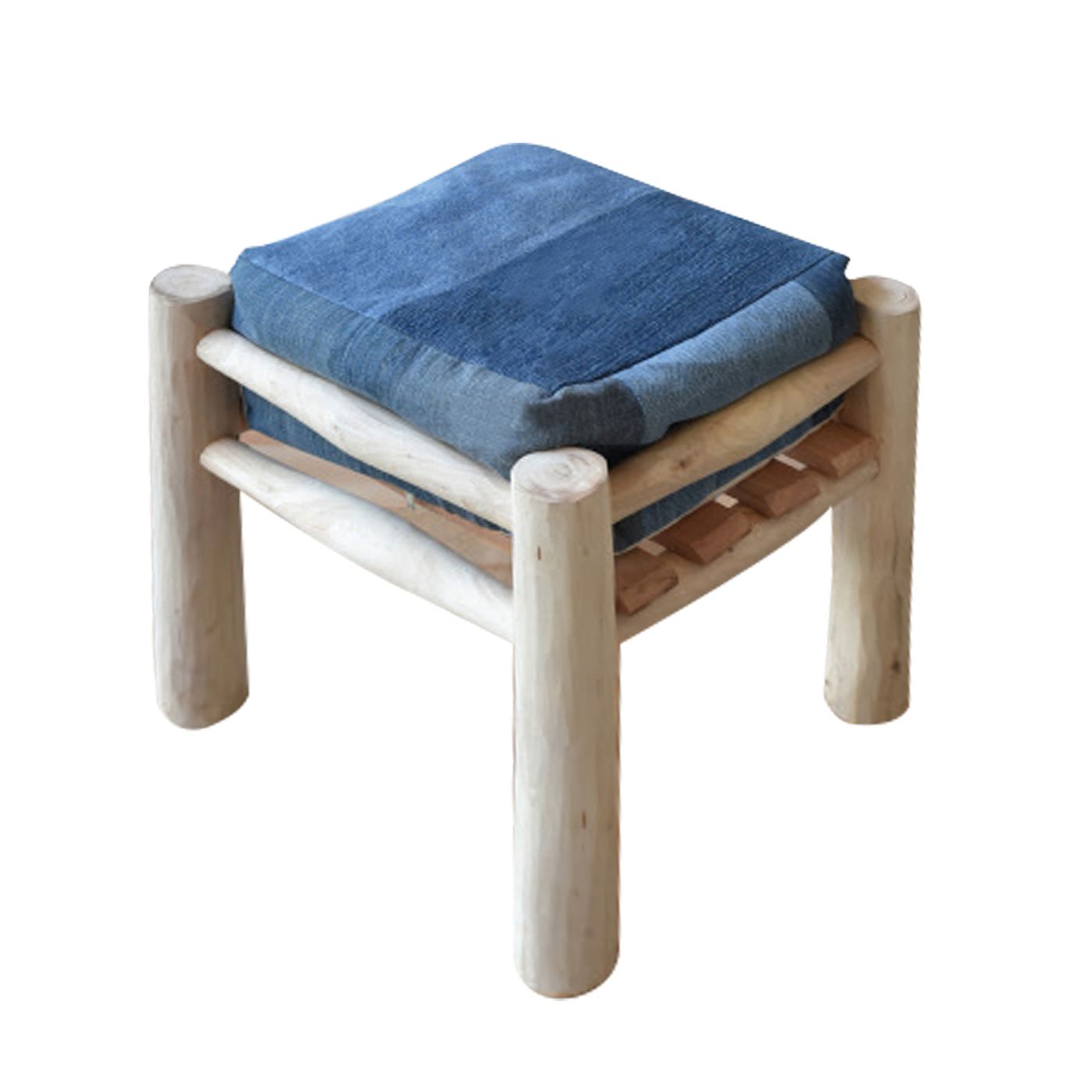 Azer Stool, Denim, Blue