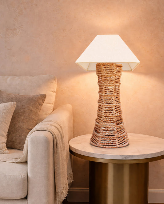 AAKSH TABLE LAMP - NATURAL - HAND MADE - JUTE