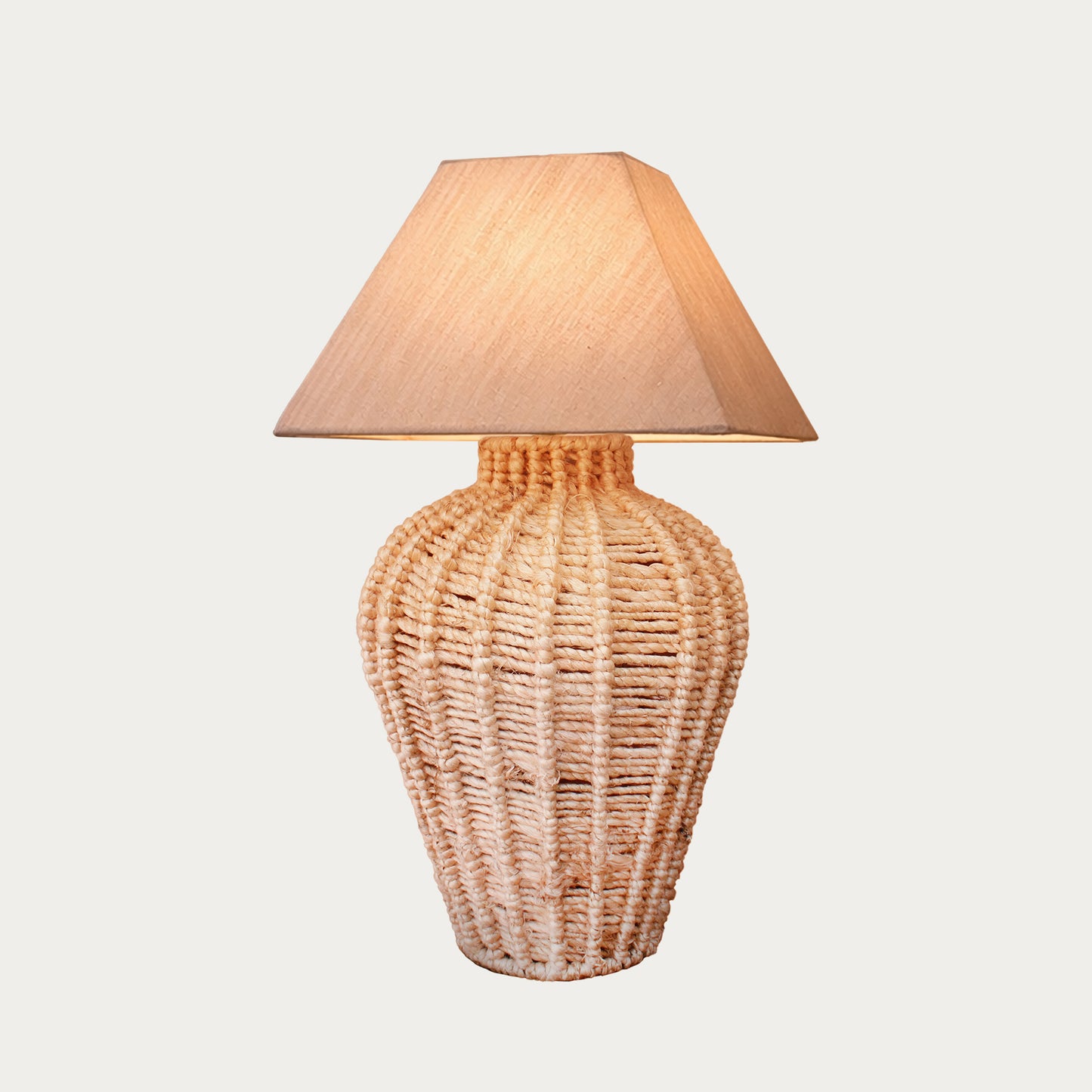 AARYON TABLE LAMP - BEIGE - HAND MADE - JUTE