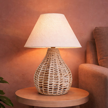 ANSHVI TABLE LAMP - BEIGE - HAND MADE - JUTE