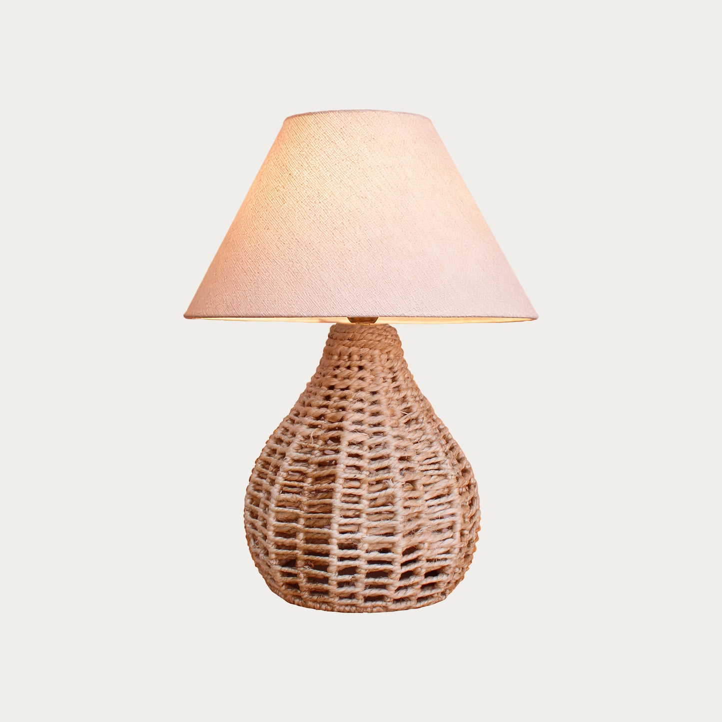 ANSHVI TABLE LAMP - BEIGE - HAND MADE - JUTE