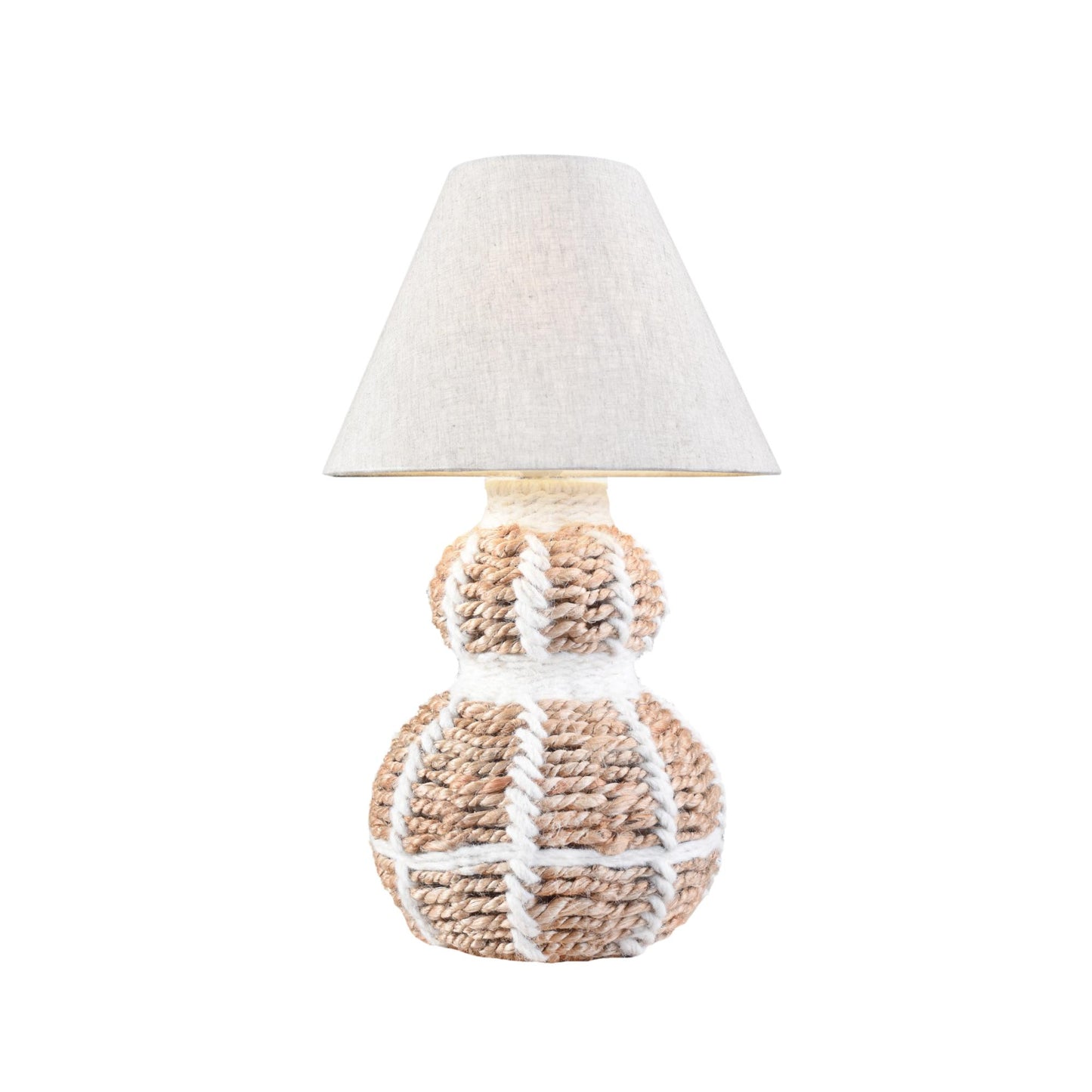 ASTERA TABLE LAMP - NATURAL/IVORY - HAND MADE - JUTE/WOOL