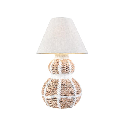 ASTERA TABLE LAMP - NATURAL/IVORY - HAND MADE - JUTE/WOOL