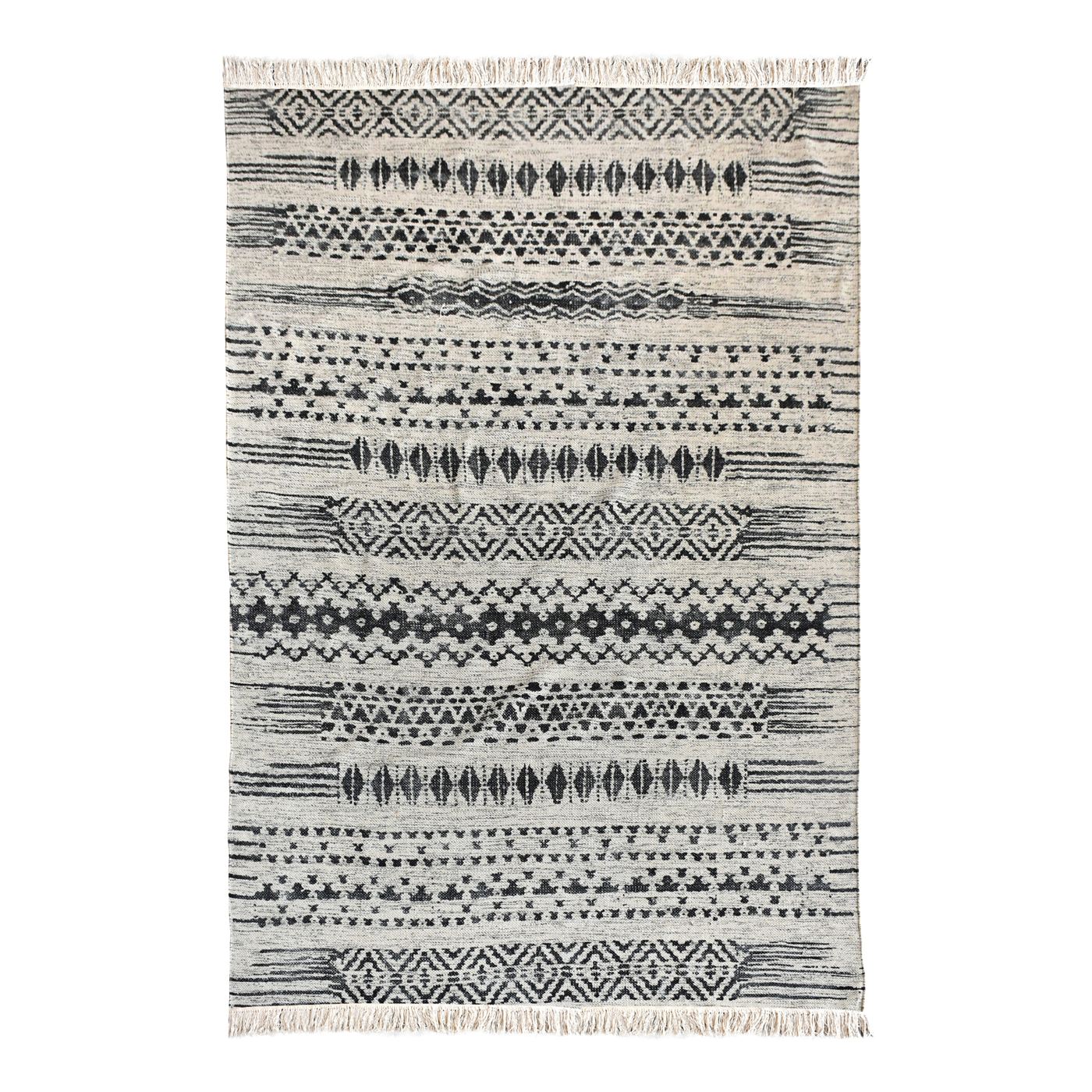 Area Rug, Bedroom Rug, Living Room Rug, Living Area Rug, Indian Rug, Office Carpet, Office Rug, Shop Rug Online, Cotton, Printed, Charcoal, Natural White, Pitloom, Flat Weave, Printed