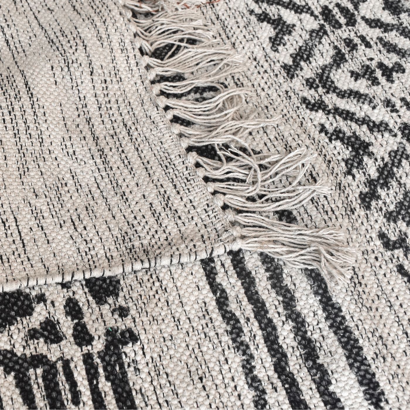 Area Rug, Bedroom Rug, Living Room Rug, Living Area Rug, Indian Rug, Office Carpet, Office Rug, Shop Rug Online, Cotton, Printed, Charcoal, Natural White, Pitloom, Flat Weave, Printed