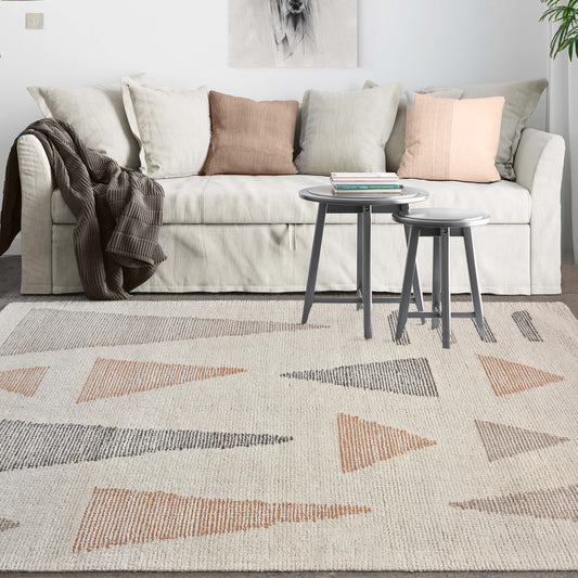 BAFING RUG - IVORY/MULTI- WOOL