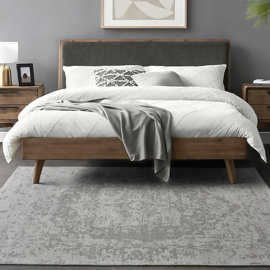 BALBO RUG - GREY/IVORY - WOOL/POLYESTER