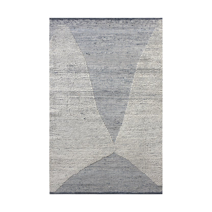BANKSIA RUG - IVORY/BLUE - HAND WOVEN - COTTON DENIM/WOOL