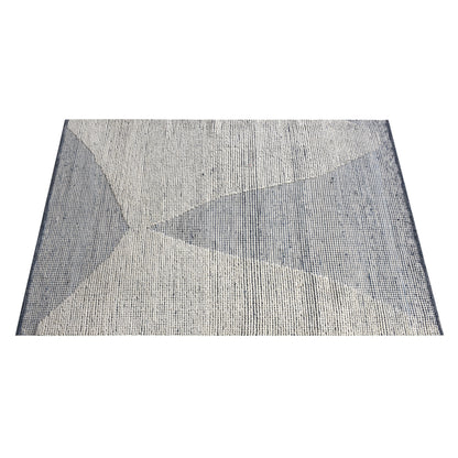 BANKSIA RUG - IVORY/BLUE - HAND WOVEN - COTTON DENIM/WOOL