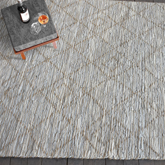 BARGO RUG - LEATHER/ HEMP