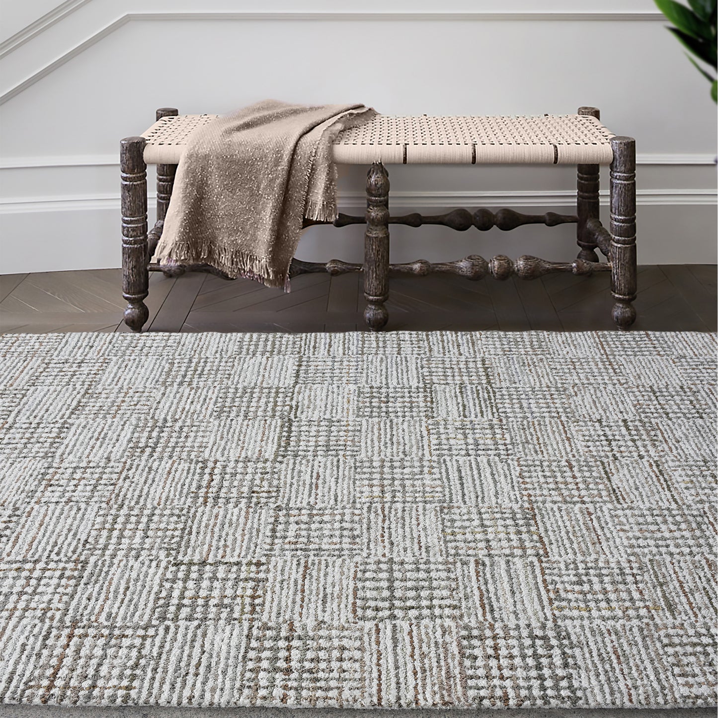 BARNW RUG - IVORY/BEIGE - DENIM/COTTON