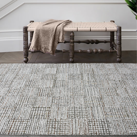 BARNW RUG - IVORY/BEIGE - DENIM/COTTON