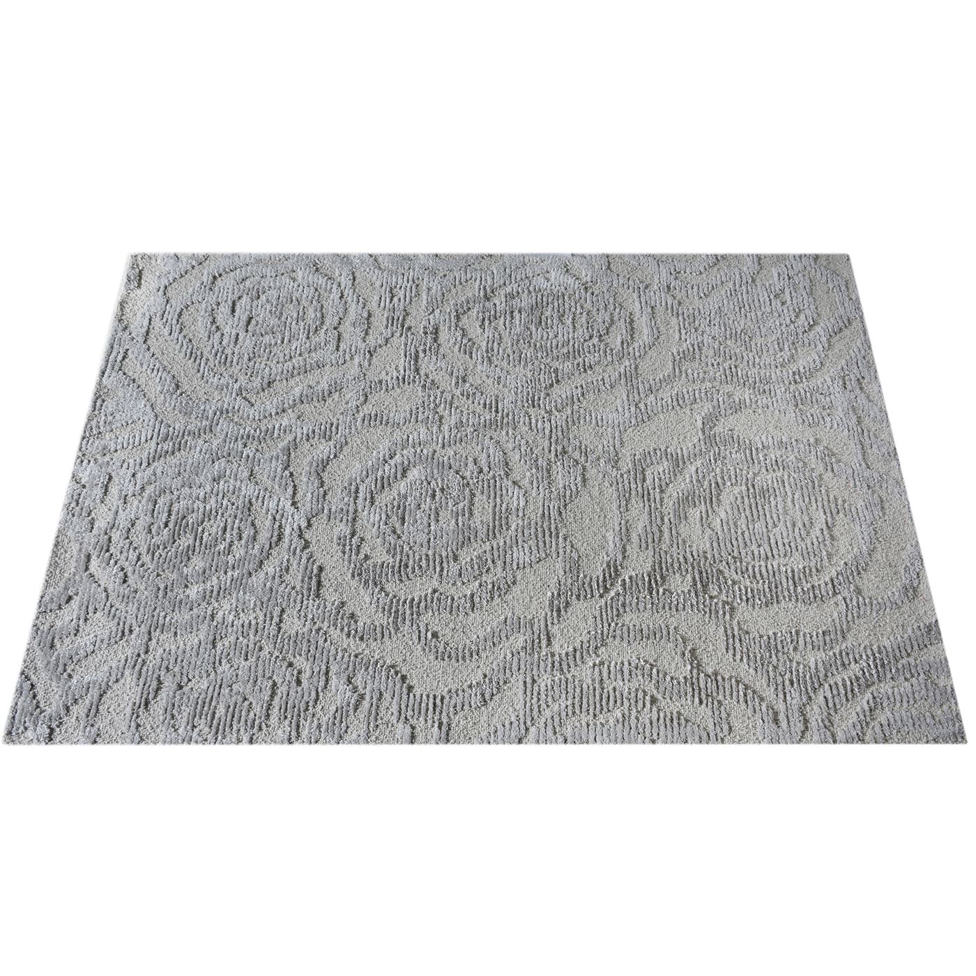 Area Rug, Bedroom Rug, Living Room Rug, Living Area Rug, Indian Rug, Office Carpet, Office Rug, Shop Rug Online, Wool, Viscose, Natural White, Grey, Floral