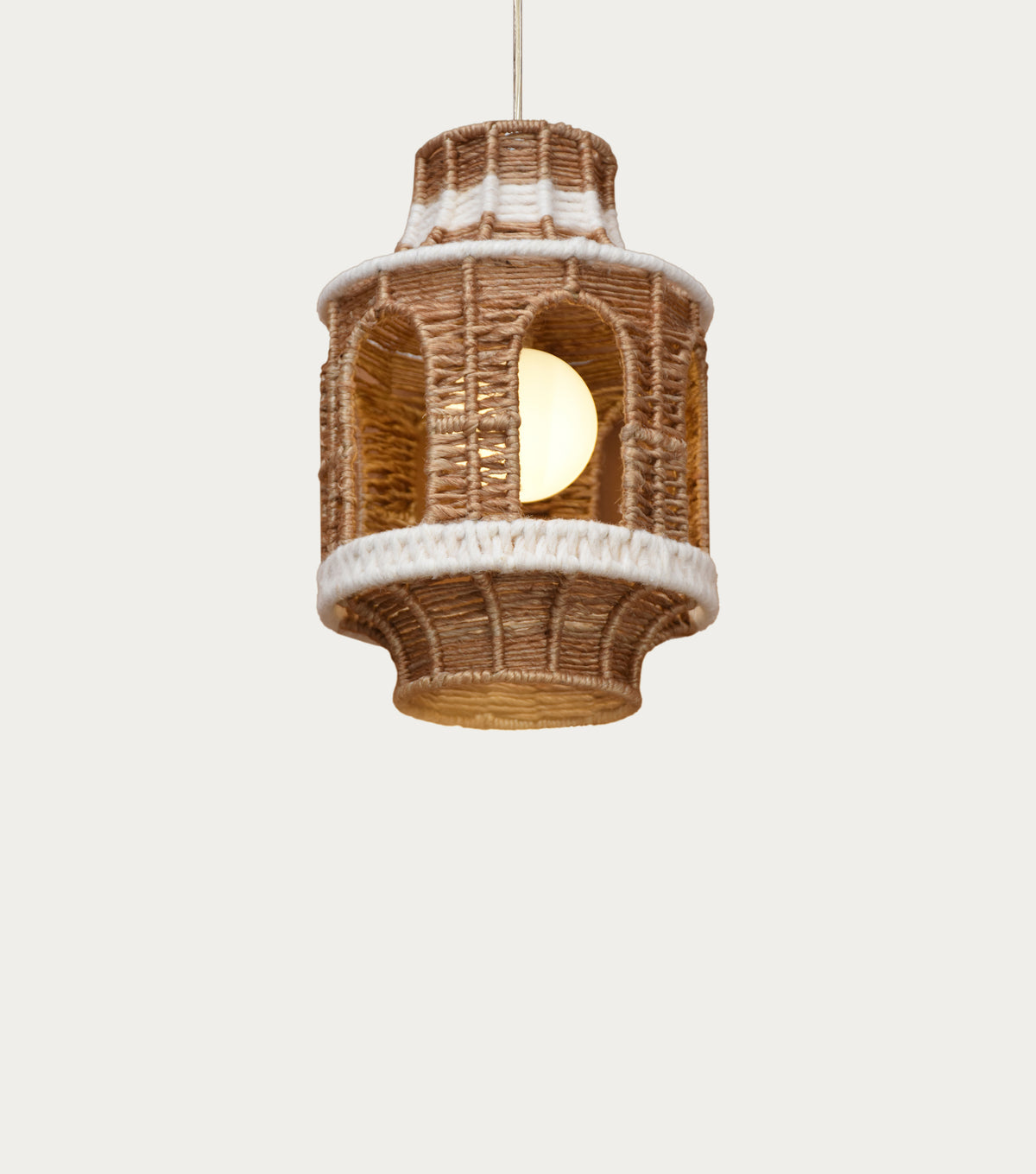 BELORA LAMP - NATURAL/IVORY - HAND MADE - JUTE/WOOL