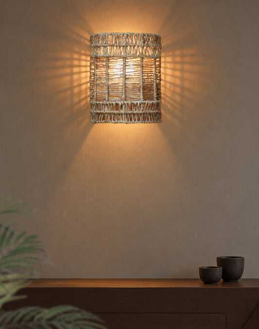 BENAYA WALL MOUNT LAMP - NATURAL - HAND MADE - JUTE
