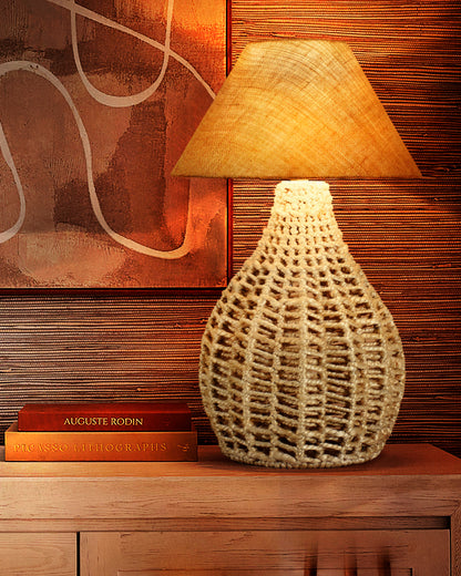BENEVA TABLE LAMP - NATURAL - HAND MADE - JUTE