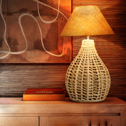 BENEVA TABLE LAMP - NATURAL - HAND MADE - JUTE