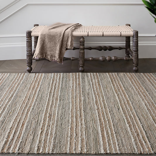 BENTO RUG - NATURAL/BEIGE - DENIM/COTTON SALVAGE