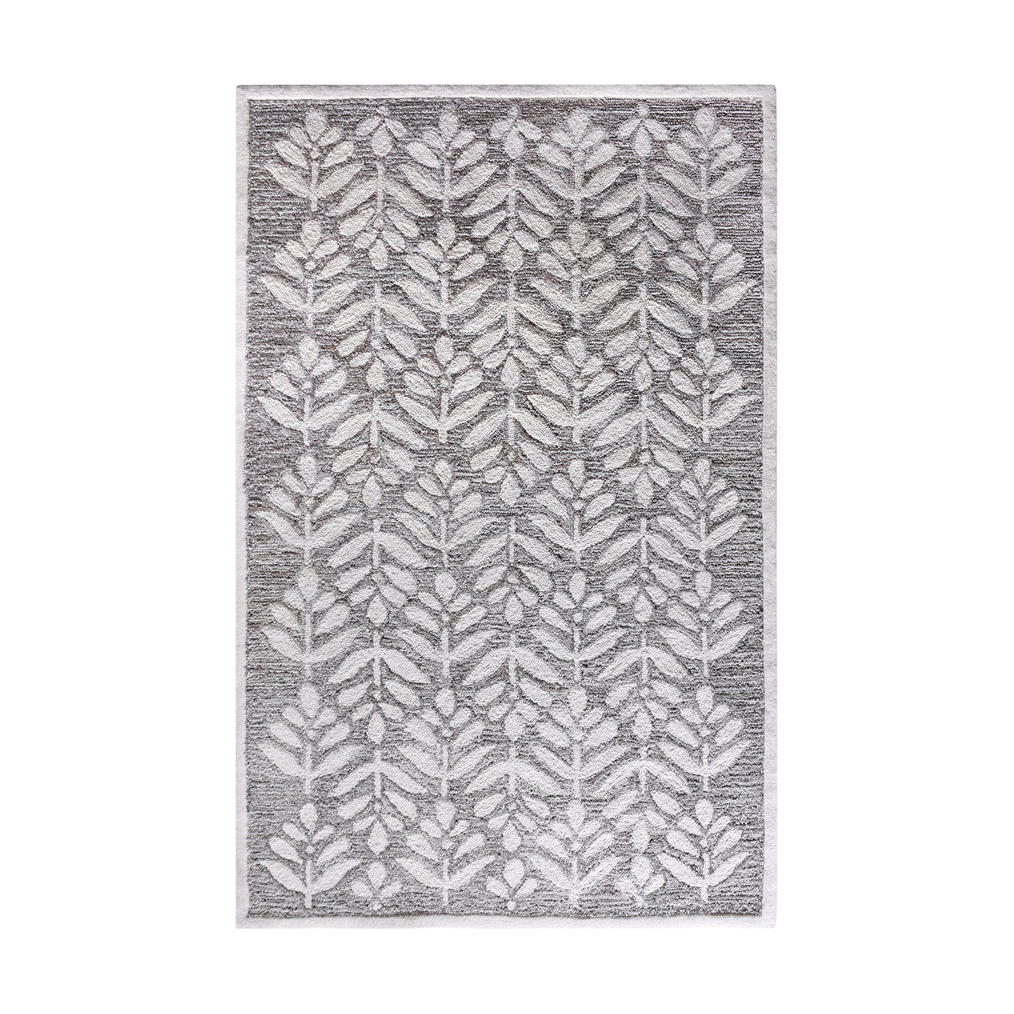 BESAR-II RUG - BEIGE/WHITE - HAND TUFTED - COTTON DENIM/WOOL