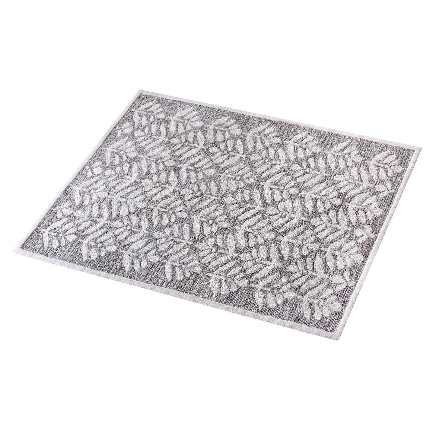 BESAR-II RUG - BEIGE/WHITE - HAND TUFTED - COTTON DENIM/WOOL
