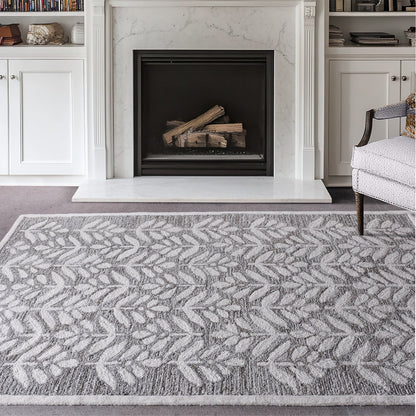 BESAR-II RUG - BEIGE/WHITE - HAND TUFTED - COTTON DENIM/WOOL
